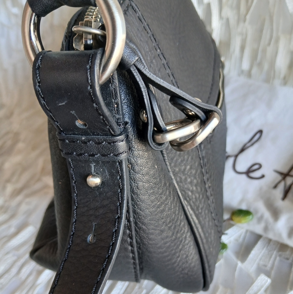 Cole Haan Black Leather Shoulder Bag - Picture 3 of 10